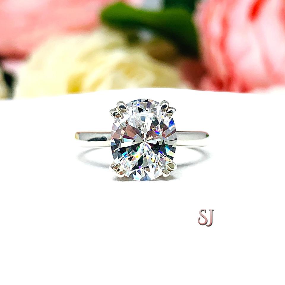 Low Profile Ethical Diamond Engagement or Wedding Ring